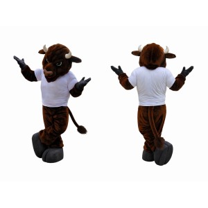 Bull Mascot Costume Adult Strong Bull Character Mascot Suit