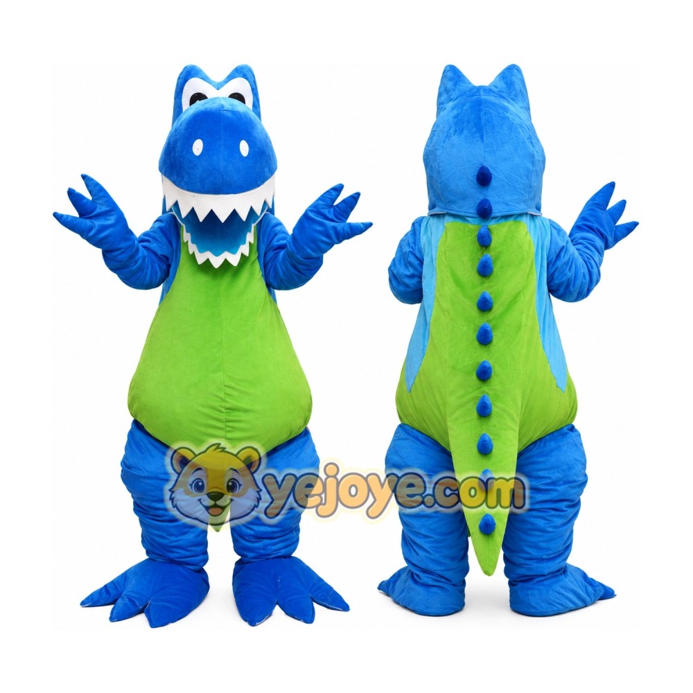 Blue Dinosaur Mascot Costume Adult Cartoon Dino Character Mascot Suit for Events Blue Dinosaur Mascot Costume Adult Cartoon Dino Character Mascot Suit for Events