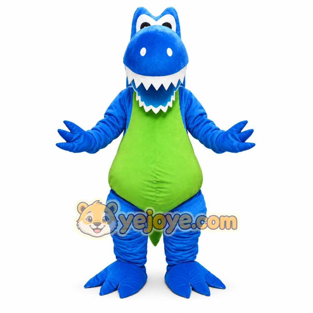 Blue Dinosaur Mascot Costume Adult Cartoon Dino Character Mascot Suit for Events Blue Dinosaur Mascot Costume Adult Cartoon Dino Character Mascot Suit for Events