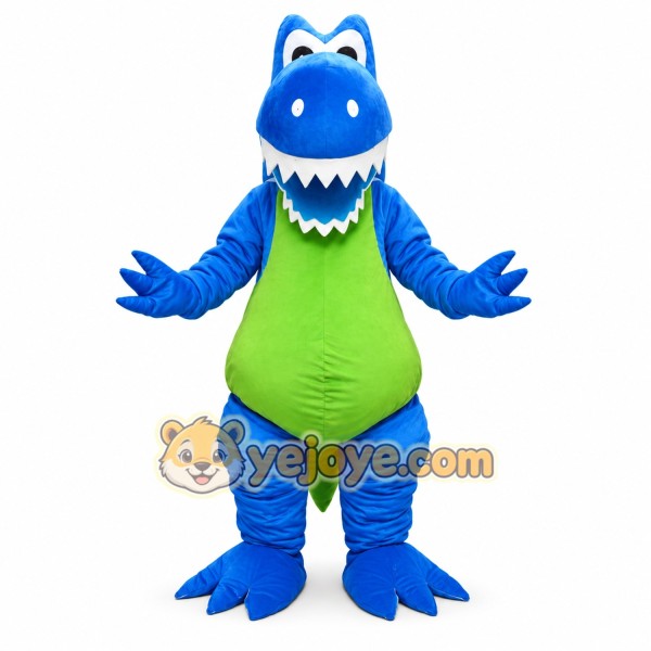 Blue Dinosaur Mascot Costume Adult Cartoon Dino Character Mascot Suit for Events