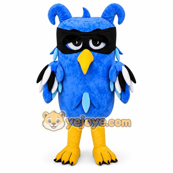 Blue Owl Mascot Costume Adult Cartoon Owl Character Mascot Suit