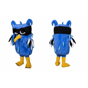Blue Owl Mascot Costume Adult Cartoon Owl Character Mascot Suit