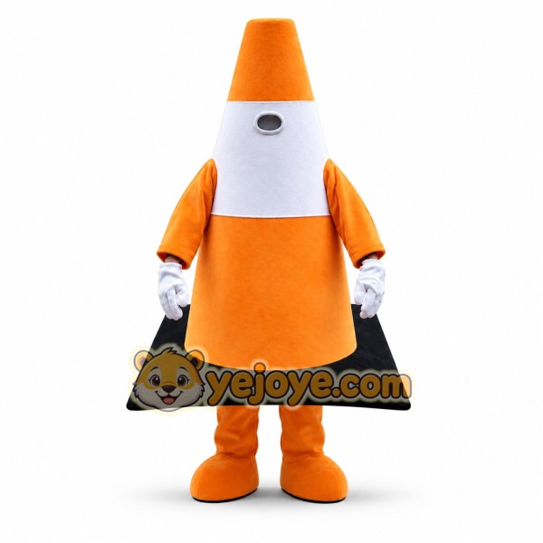 Traffic Cone Mascot Costume Adult Road Safety Character Mascot Suit