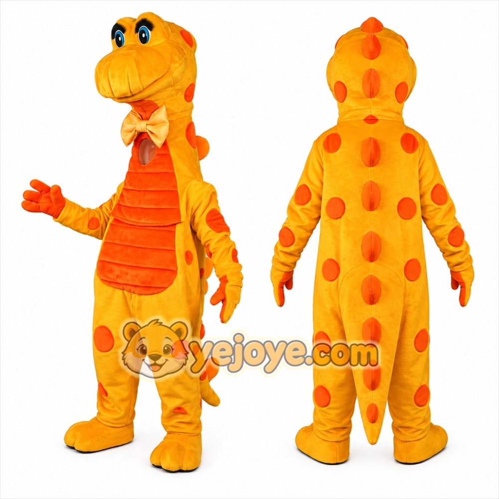 Yellow Dinosaur Mascot Costume Adult Cartoon Dino Character Mascot Suit Yellow Dinosaur Mascot Costume Adult Cartoon Dino Character Mascot Suit