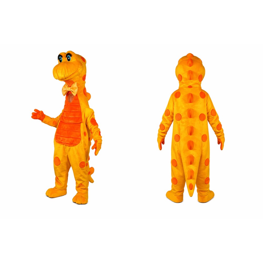 Yellow Dinosaur Mascot Costume Adult Cartoon Dino Character Mascot Suit