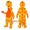 Yellow Dinosaur Mascot Costume Adult Cartoon Dino Character Mascot Suit