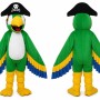 Pirate Parrot Mascot Costume Adult Cartoon Pirate Bird Character Mascot Suit