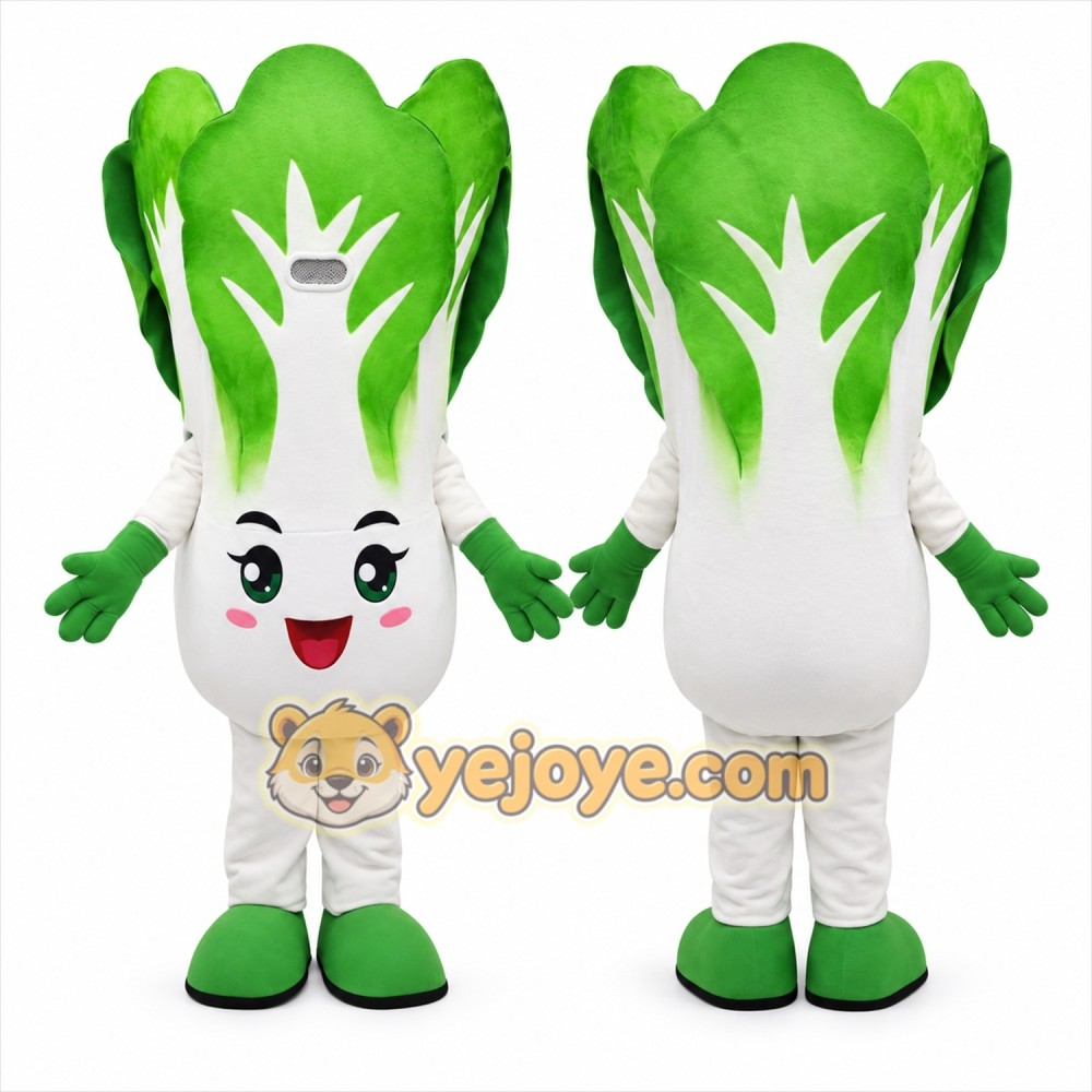 Cute Bok Choy Mascot Costume Adult Vegetable Character Mascot Suit Cute Bok Choy Mascot Costume Adult Vegetable Character Mascot Suit