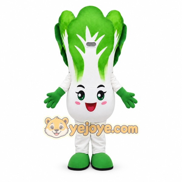 Cute Bok Choy Mascot Costume Adult Vegetable Character Mascot Suit