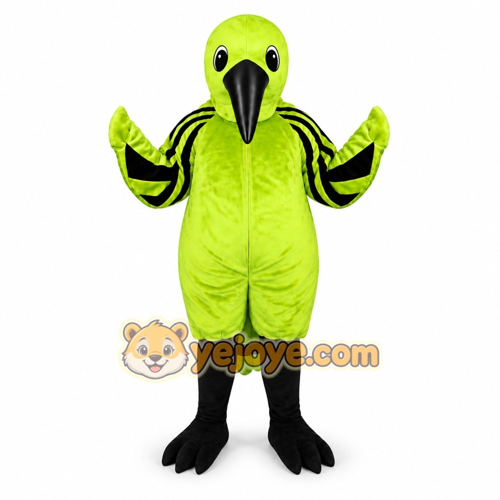 Green Bird Mascot Costume Adult Tropical Bird Character Mascot Suit Green Bird Mascot Costume Adult Tropical Bird Character Mascot Suit