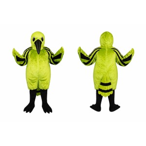 Green Bird Mascot Costume Adult Tropical Bird Character Mascot Suit