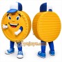 Gold Coin Character Mascot Costume with Cap
