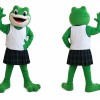 Green Frog School Mascot Costume