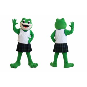 Green Frog School Mascot Costume
