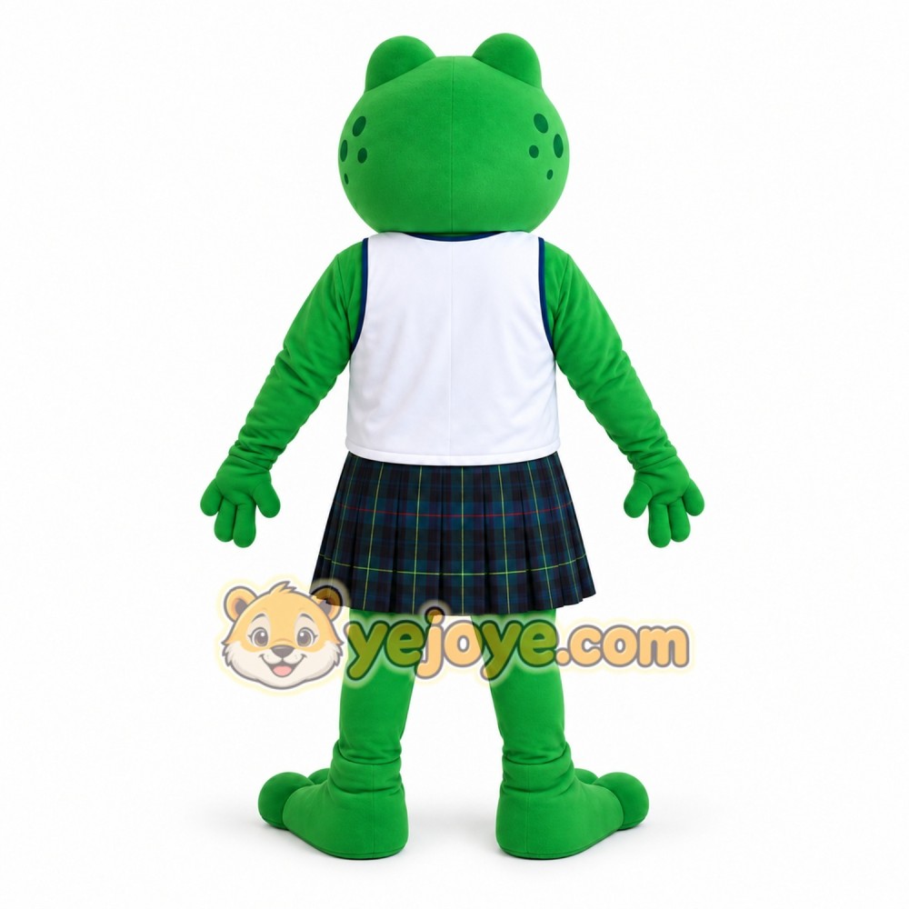 Green Frog School Mascot Costume Green Frog School Mascot Costume