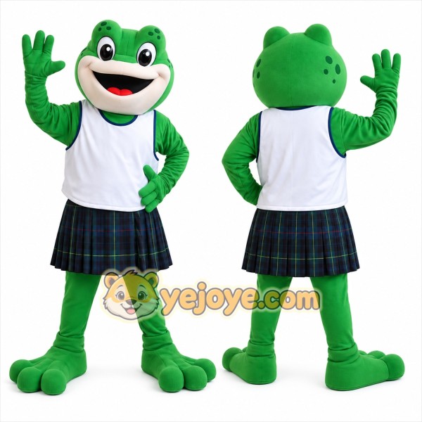Green Frog School Mascot Costume