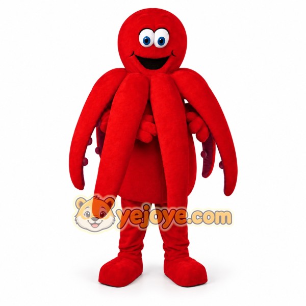 Red Octopus Sea Animal Mascot Costume