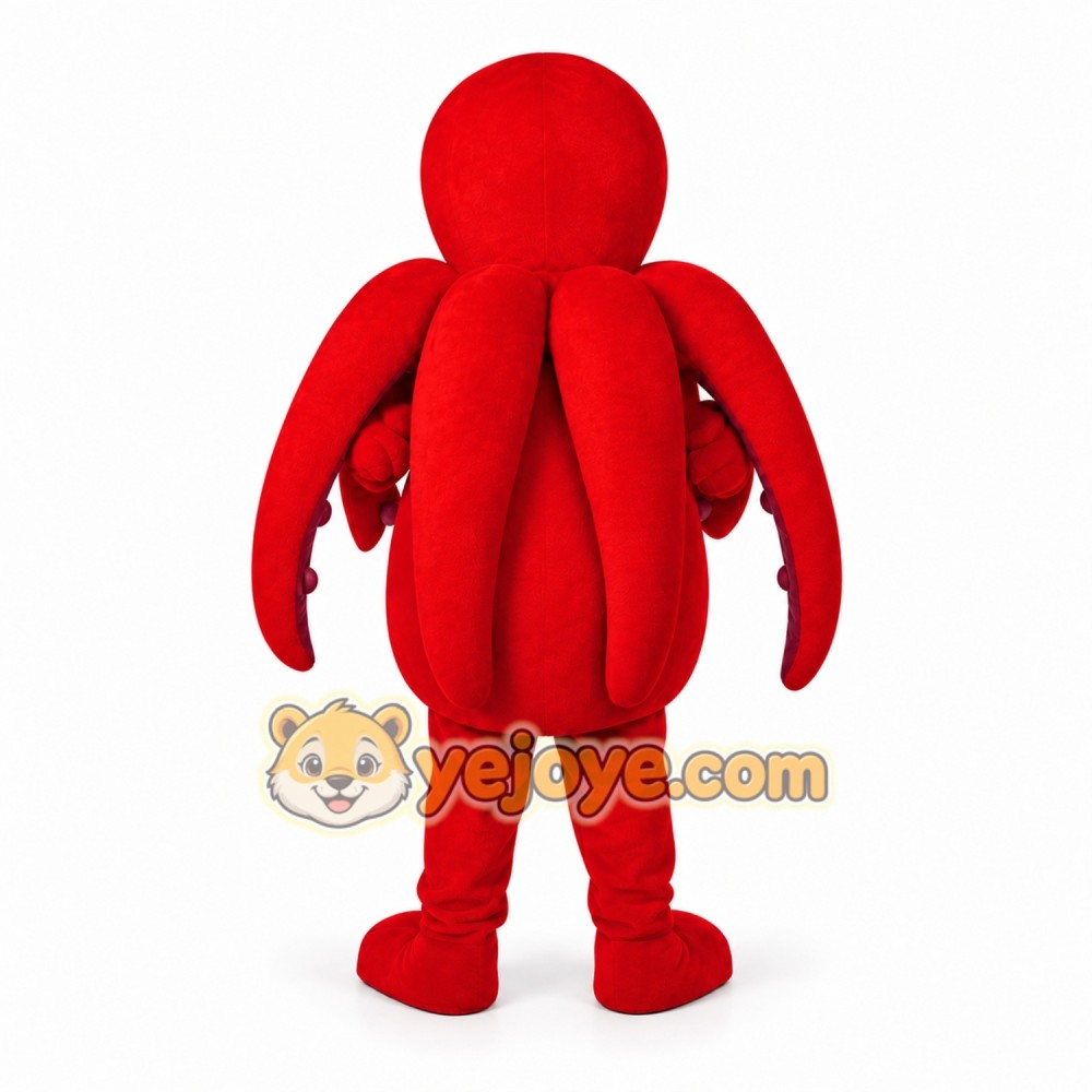 Red Octopus Sea Animal Mascot Costume Red Octopus Sea Animal Mascot Costume