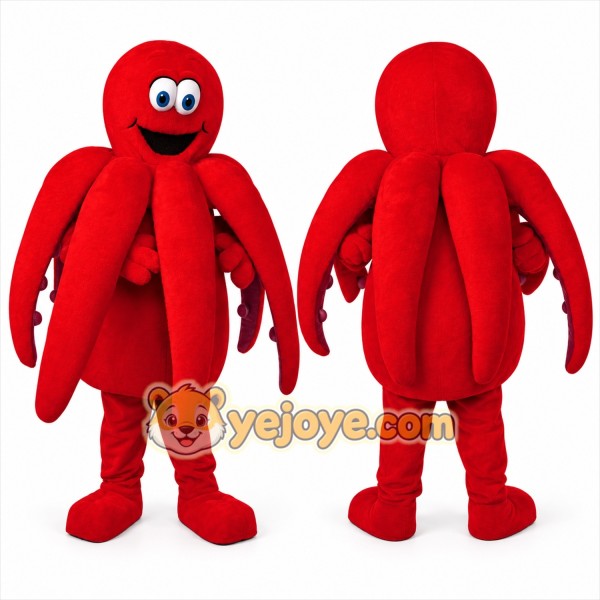 Red Octopus Sea Animal Mascot Costume
