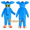 Blue Elephant Cartoon Mascot Costume Blue Elephant Cartoon Mascot Costume