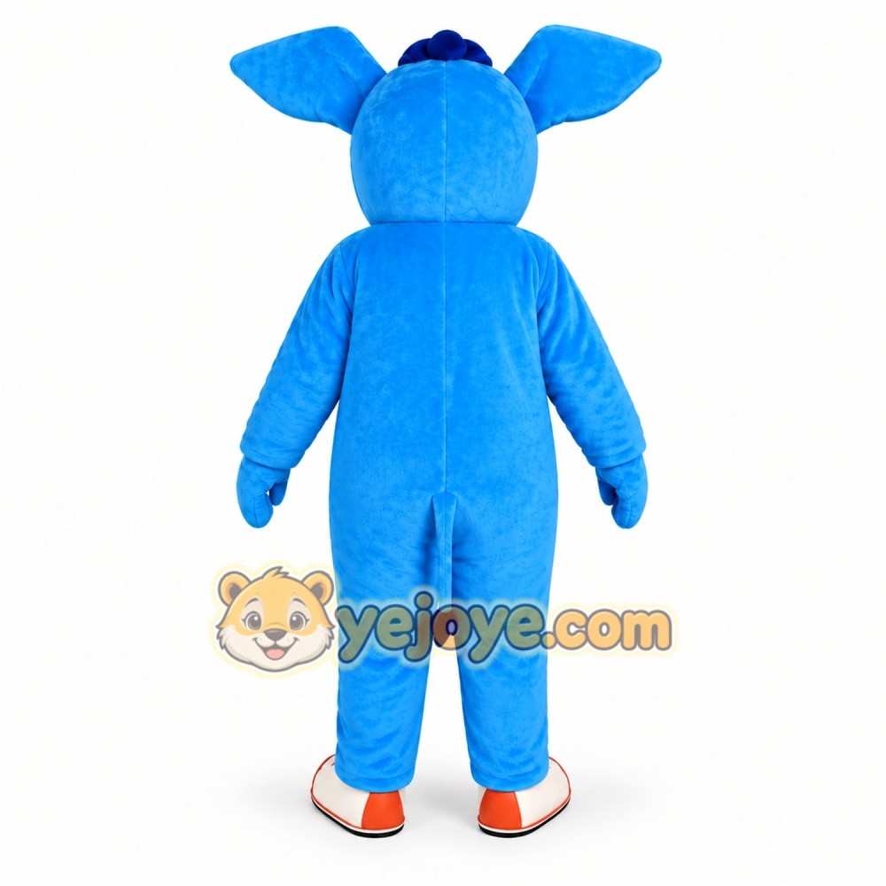 Blue Elephant Cartoon Mascot Costume Blue Elephant Cartoon Mascot Costume