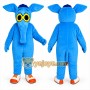 Blue Elephant Cartoon Mascot Costume