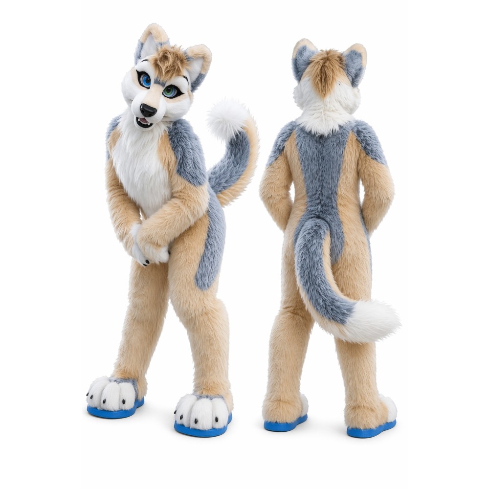 Husky Wolf Fursuit Mascot Costume