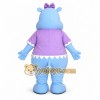Cute Hippo Mascot Costume Purple Dress Cute Hippo Mascot Costume Purple Dress