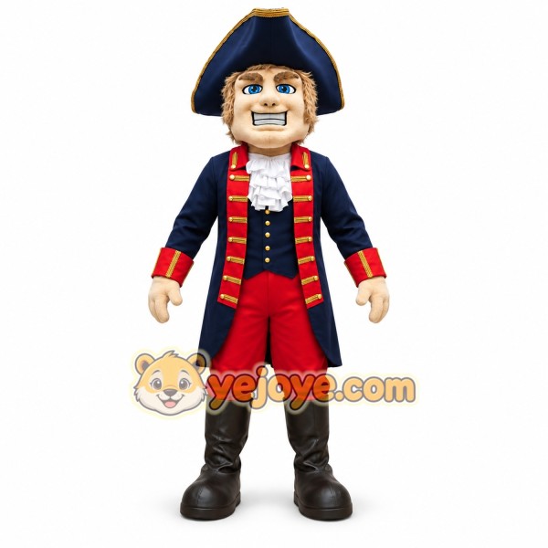 Colonial Captain Mascot Costume Adult