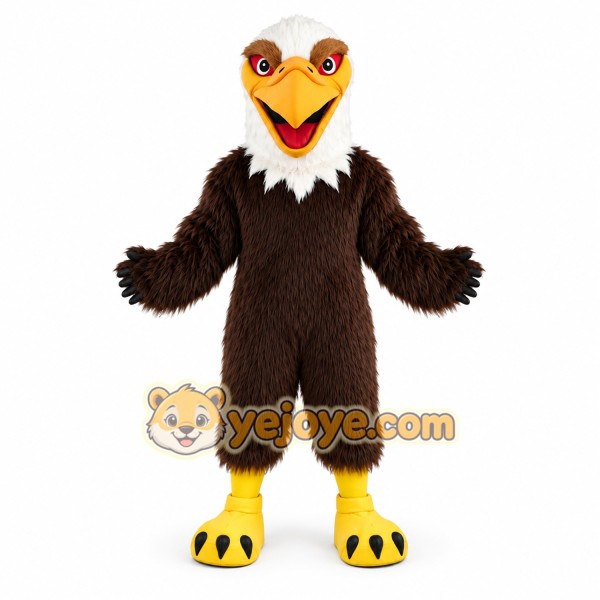 Eagle Bird Mascot Costume Brown Fur