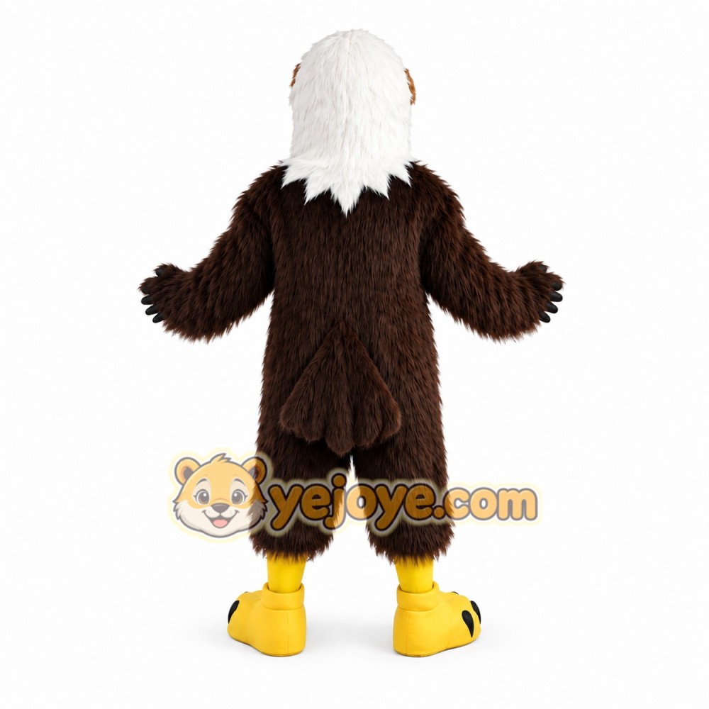 Eagle Bird Mascot Costume Brown Fur Eagle Bird Mascot Costume Brown Fur