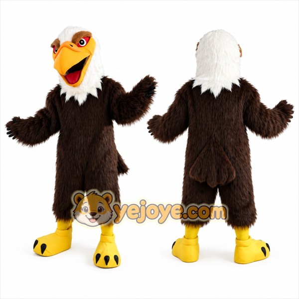 Eagle Bird Mascot Costume Brown Fur