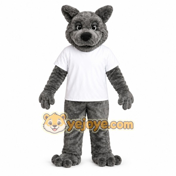 Gray Wolf Mascot Costume with T-Shirt Gray Wolf Mascot Costume with T-Shirt