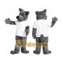 Gray Wolf Mascot Costume with T-Shirt