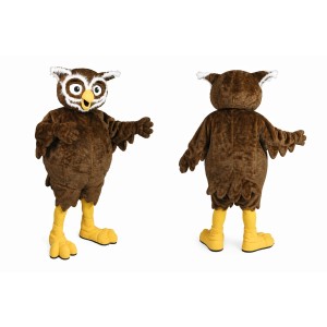 Brown Owl Bird Mascot Costume Adult