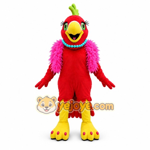 Red Parrot Bird Mascot Costume Adult
