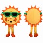 Smiling Sunshine Mascot Costume with Sunglasses