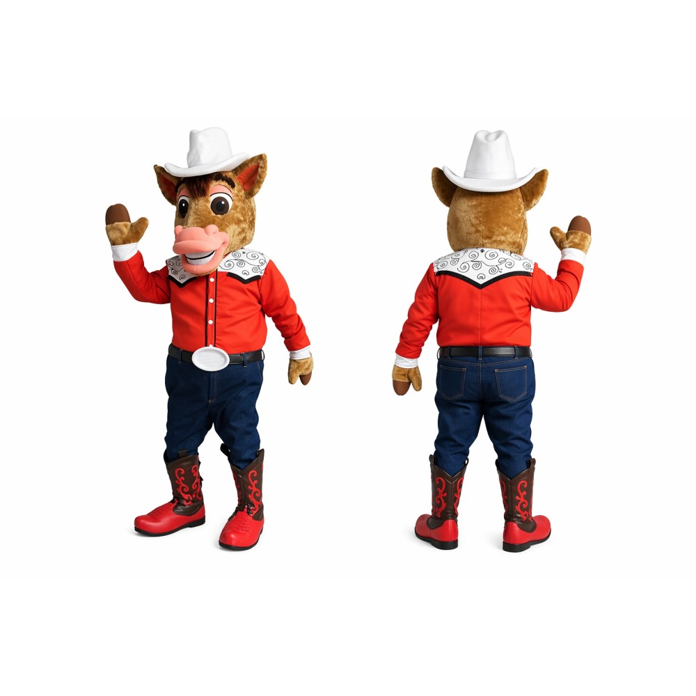 Western Cowboy Horse Mascot Costume for Events