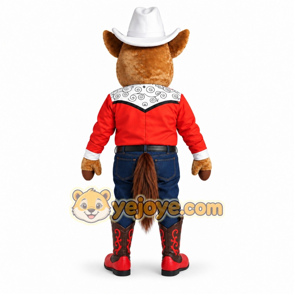 Western Cowboy Horse Mascot Costume for Events Western Cowboy Horse Mascot Costume for Events