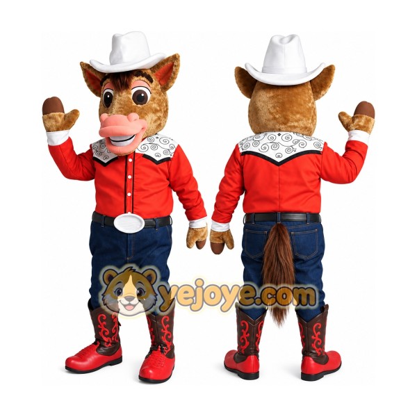 Western Cowboy Horse Mascot Costume for Events