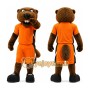Sport Beaver Mascot Costume in Orange Uniform