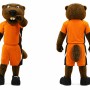 Sport Beaver Mascot Costume in Orange Uniform