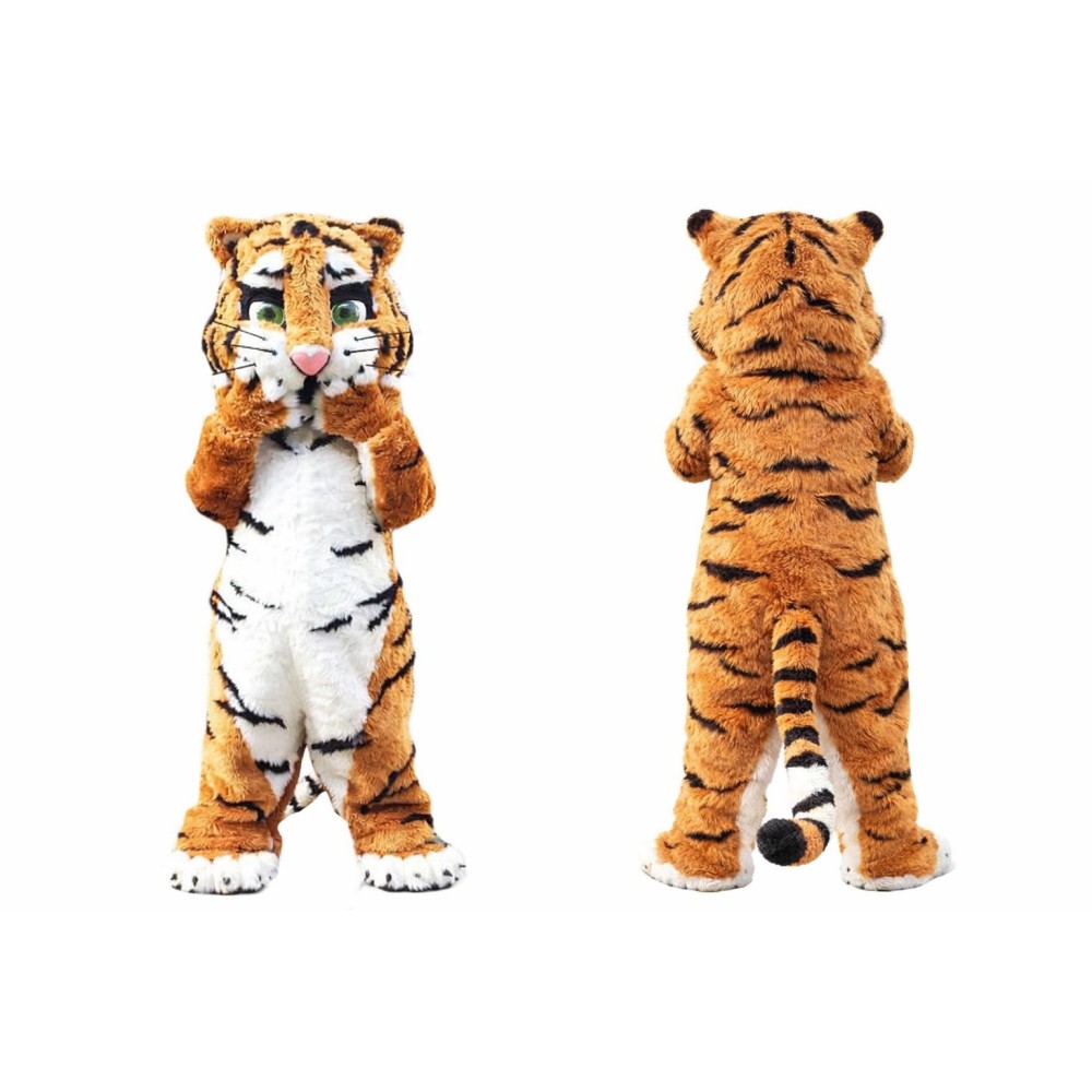 Realistic Tiger Mascot Costume Full Body Character
