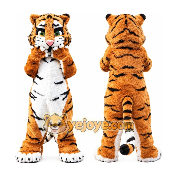 Realistic Tiger Mascot Costume Full Body Character