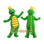 King Crocodile Dragon Mascot Costume with Crown