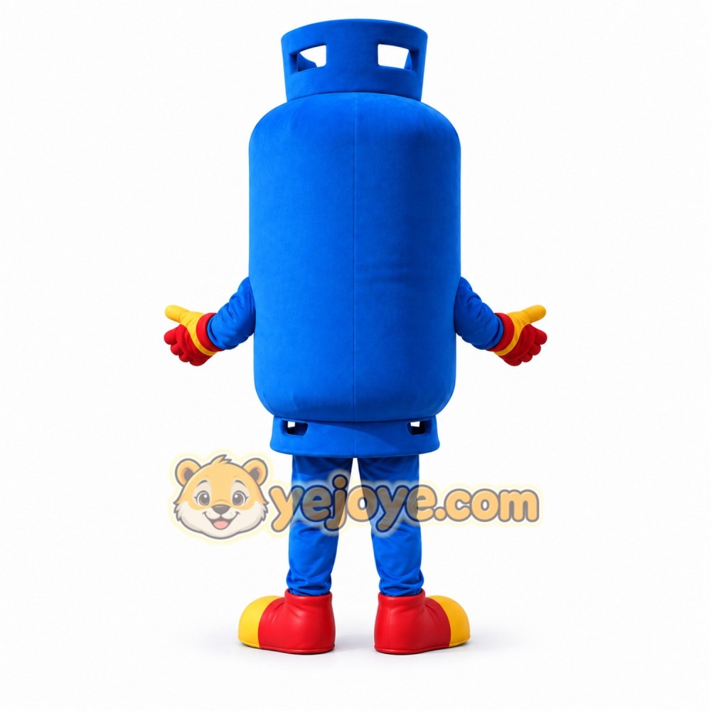 Blue Gas Cylinder Mascot Costume Character Suit Blue Gas Cylinder Mascot Costume Character Suit