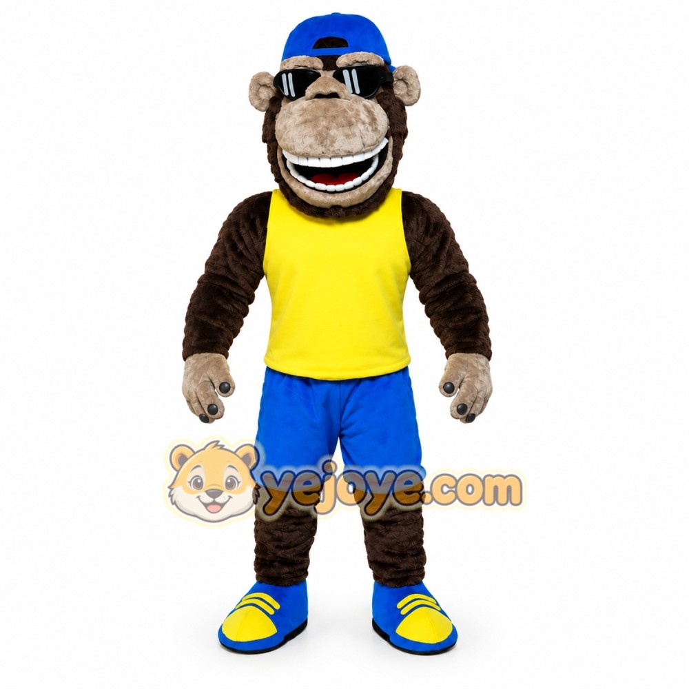 Cool Gorilla Mascot Costume with Sunglasses Cool Gorilla Mascot Costume with Sunglasses