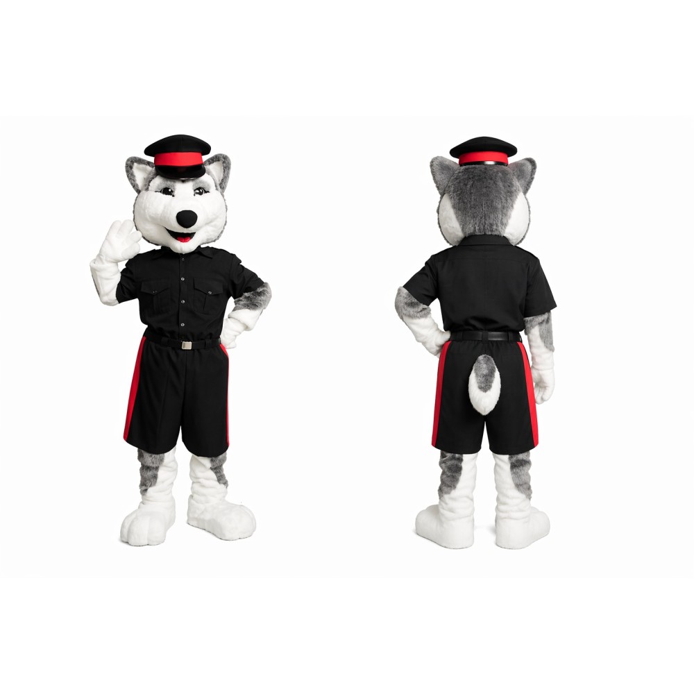 Husky Dog Police Mascot Costume Character