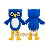 Blue Owl Bird Mascot Costume Cartoon Character Blue Owl Bird Mascot Costume Cartoon Character