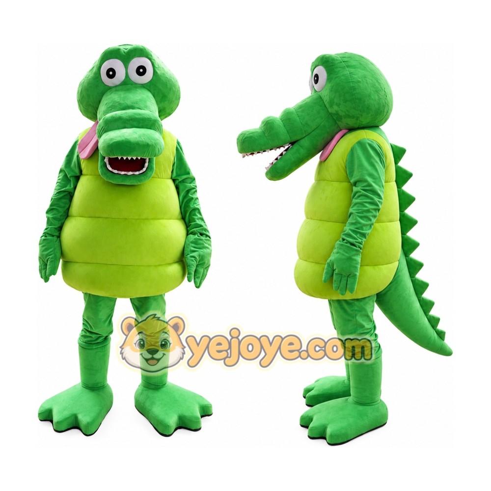 Cartoon Green Crocodile Mascot Costume for Adults Cartoon Green Crocodile Mascot Costume for Adults